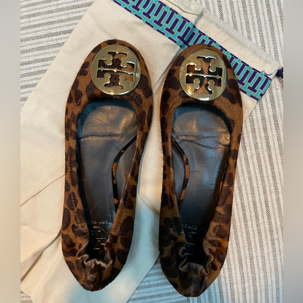 Tory Burch Animal Print Pony Hair Ballet - Sz 6.5